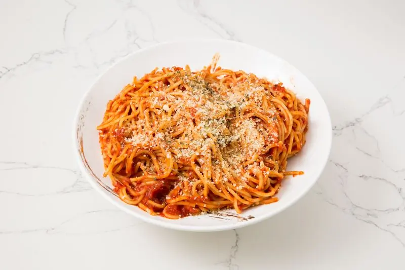 Spaghetti Marinara at Pronto Pasta & More Italian Restaurant in New York